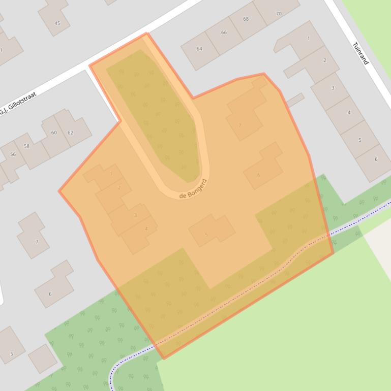 Kaart van postcodegebied 8307BT.