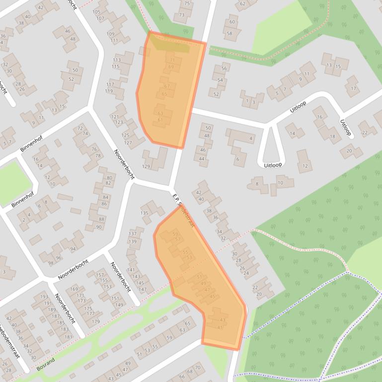 Kaart van postcodegebied 8307CB.