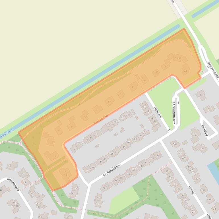 Kaart van postcodegebied 8307CE.