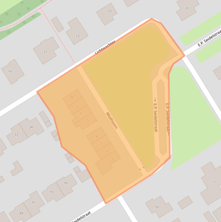 Kaart van postcodegebied 8307CH.