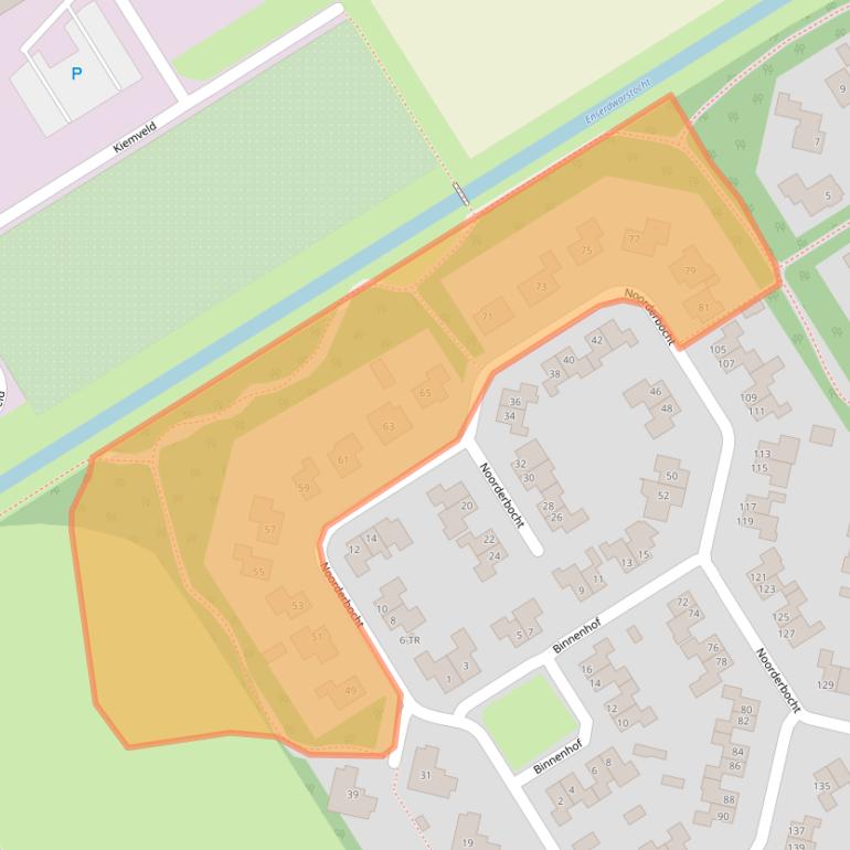 Kaart van postcodegebied 8307DB.