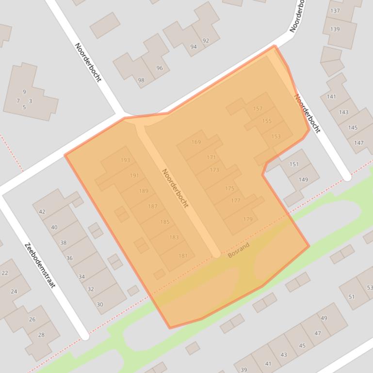 Kaart van postcodegebied 8307DJ.