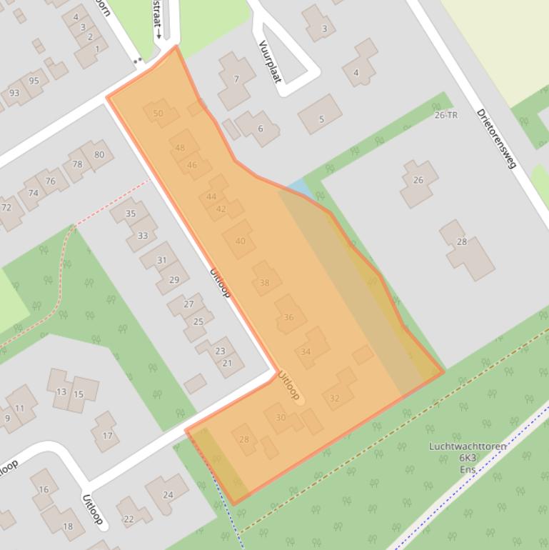 Kaart van postcodegebied 8307DR.