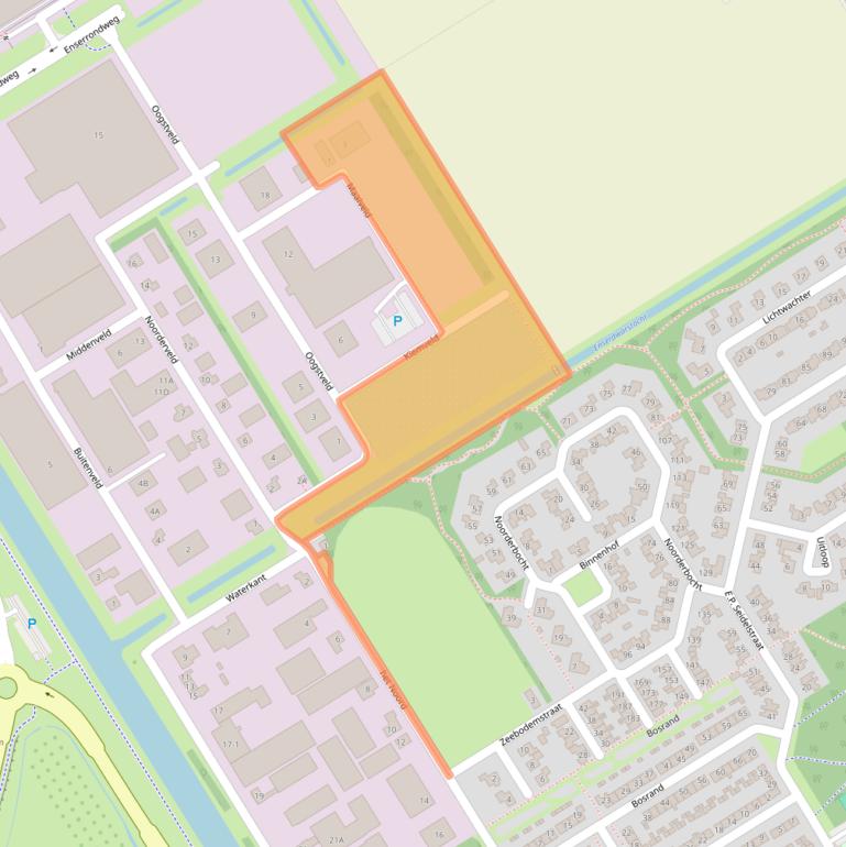 Kaart van postcodegebied 8307DW.