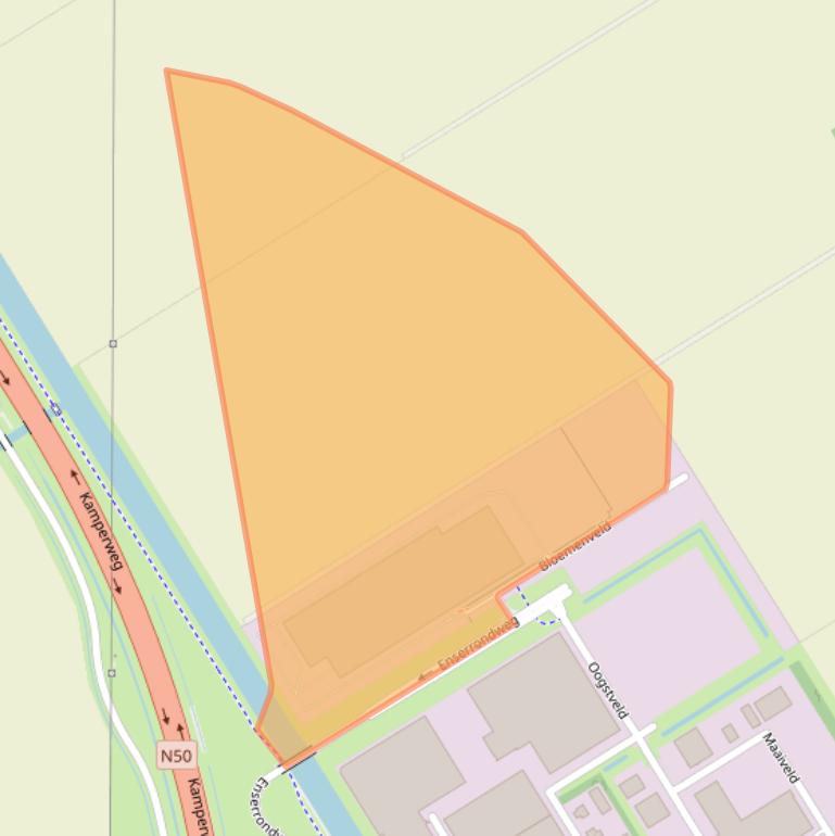 Kaart van postcodegebied 8307DX.