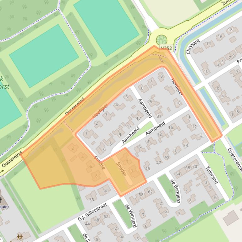 Kaart van postcodegebied 8307EA.