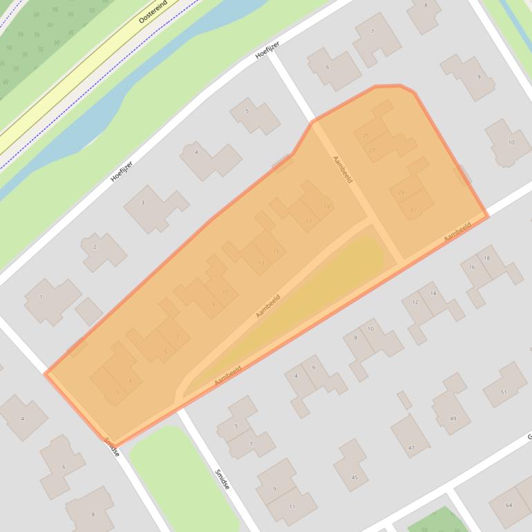 Kaart van postcodegebied 8307ED.