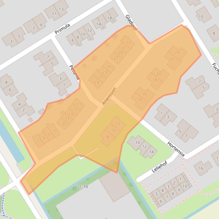 Kaart van postcodegebied 8307NA.