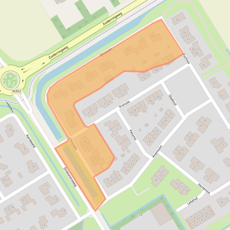 Kaart van postcodegebied 8307NB.