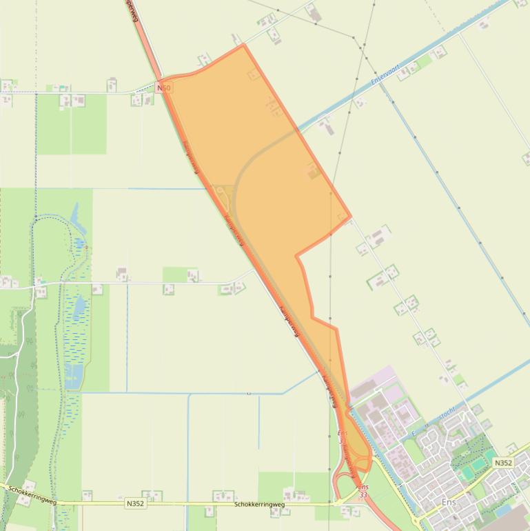 Kaart van postcodegebied 8307PD.