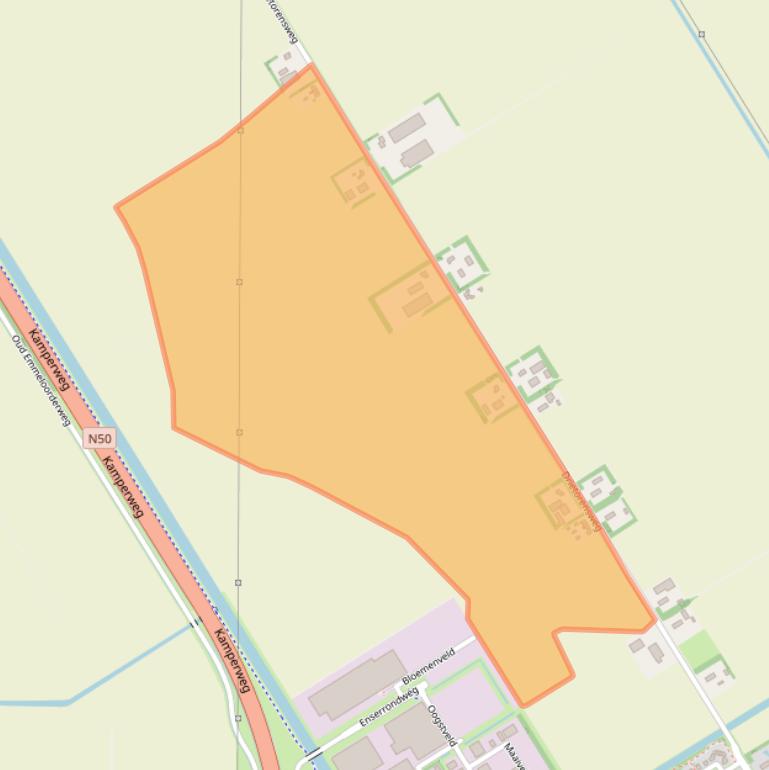 Kaart van postcodegebied 8307PE.