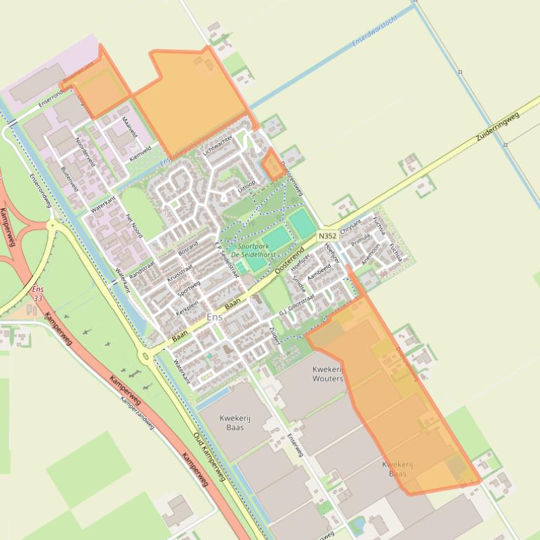 Kaart van postcodegebied 8307PG.