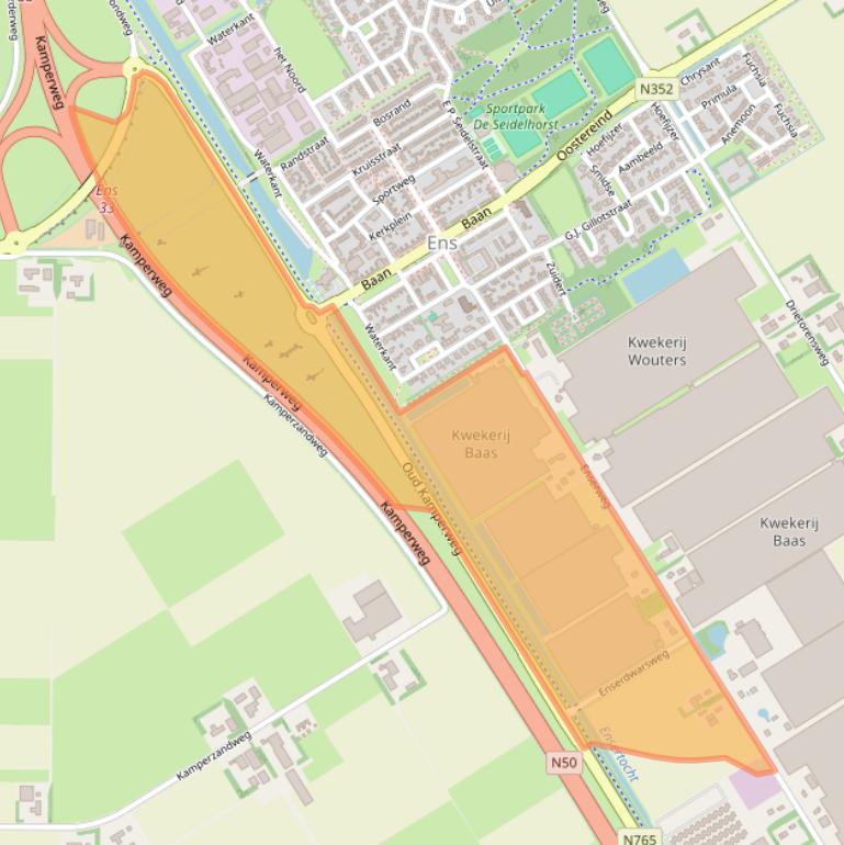 Kaart van postcodegebied 8307PL.