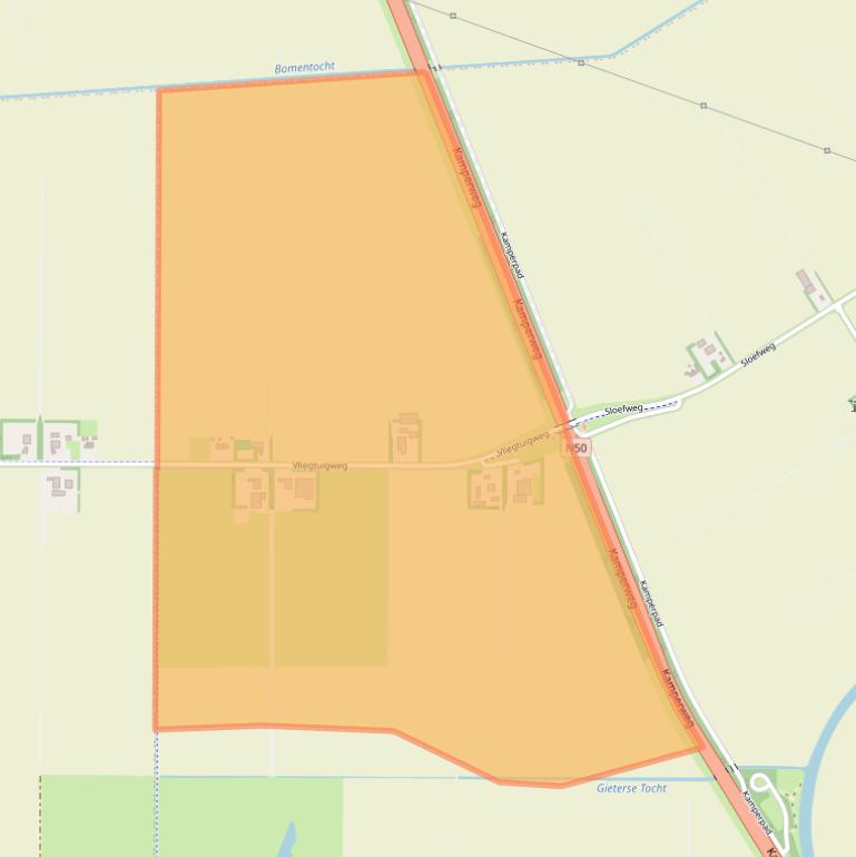 Kaart van postcodegebied 8307PZ.