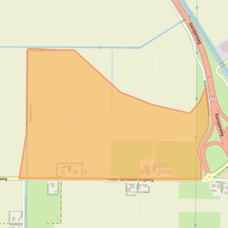 Kaart van postcodegebied 8307RC.