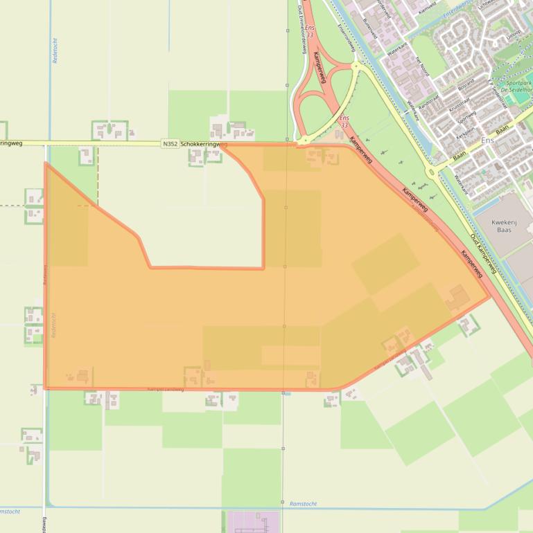 Kaart van postcodegebied 8307RG.