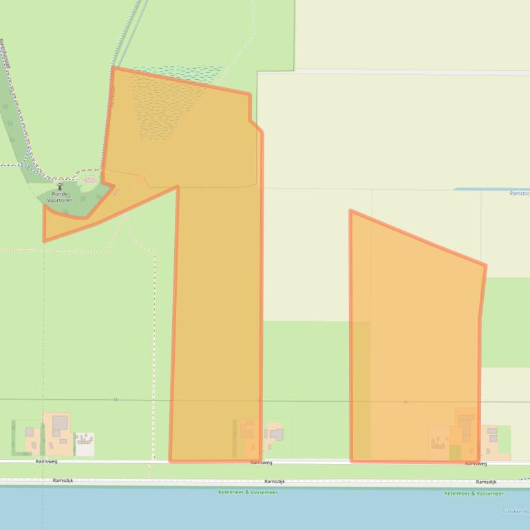 Kaart van postcodegebied 8307RM.