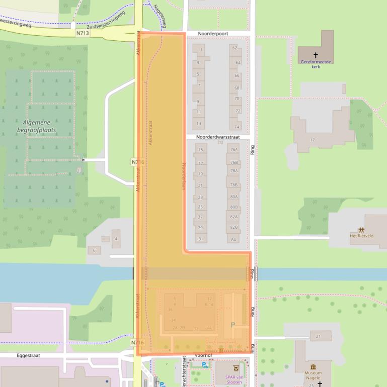 Kaart van postcodegebied 8308AC.