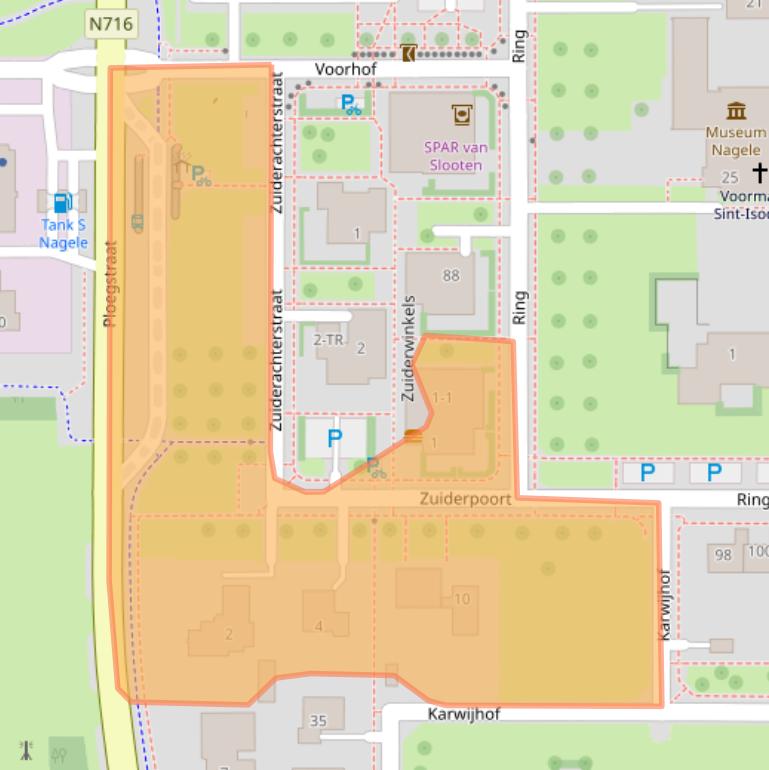 Kaart van postcodegebied 8308AG.