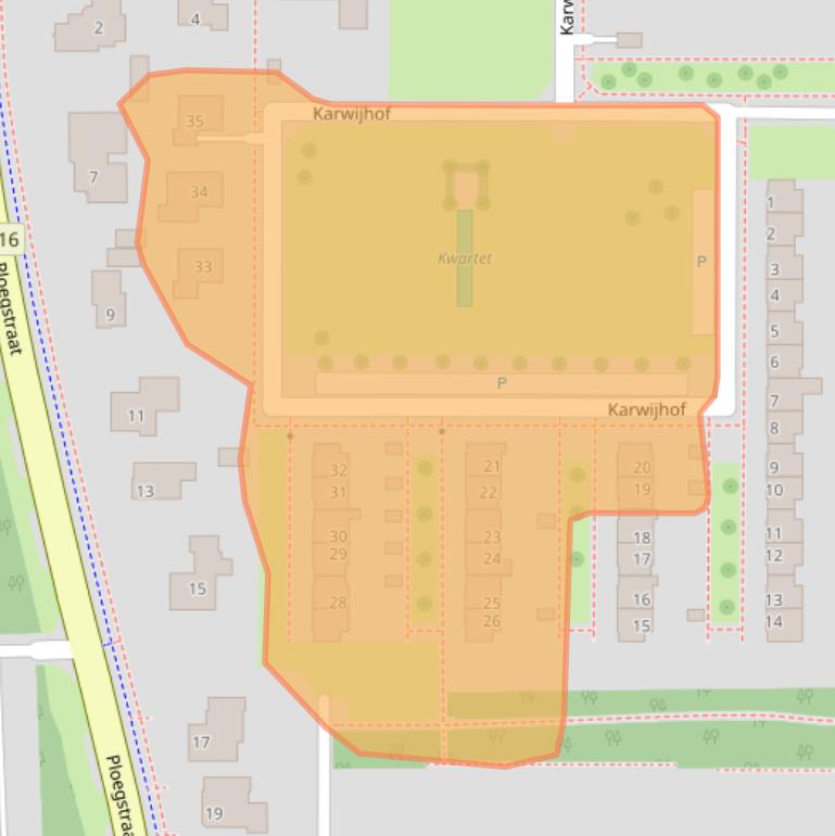 Kaart van postcodegebied 8308AK.