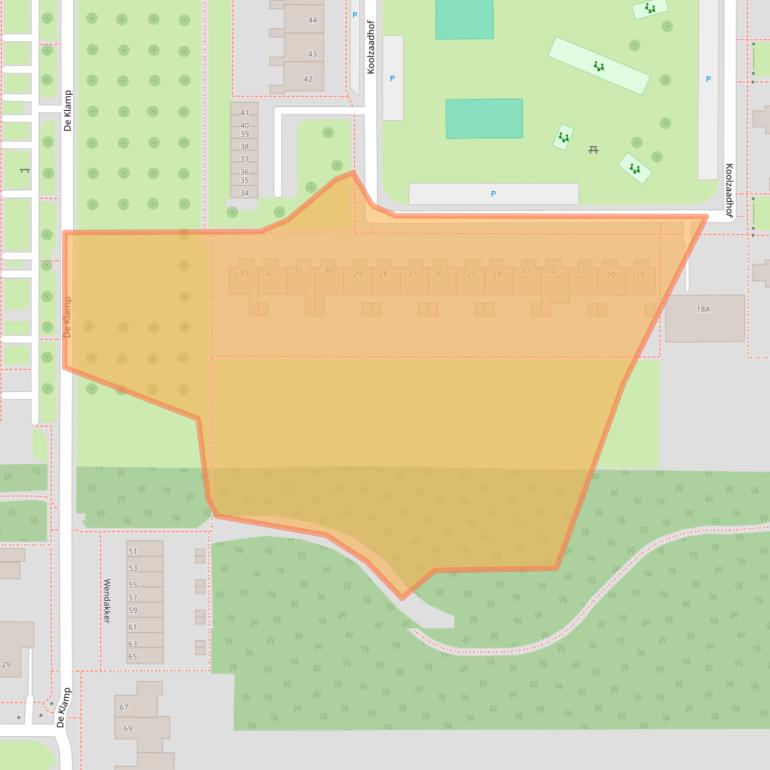 Kaart van postcodegebied 8308AS.