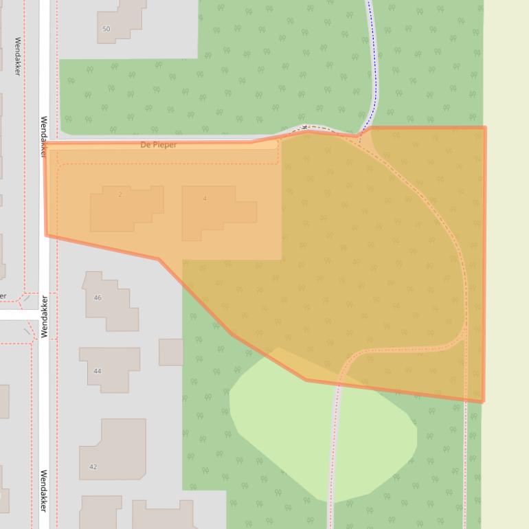 Kaart van postcodegebied 8308CH.