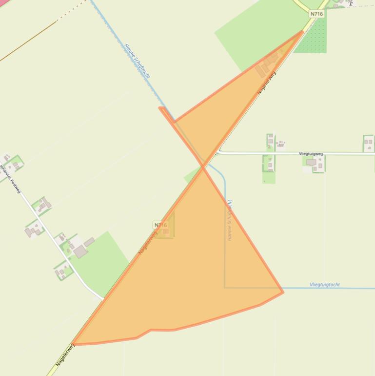 Kaart van postcodegebied 8308PA.