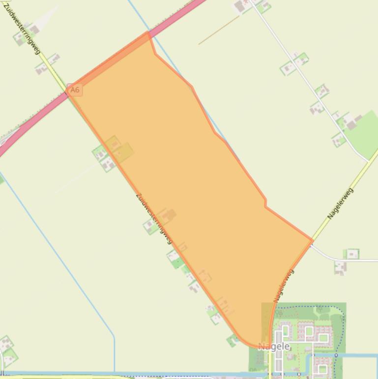 Kaart van postcodegebied 8308PD.