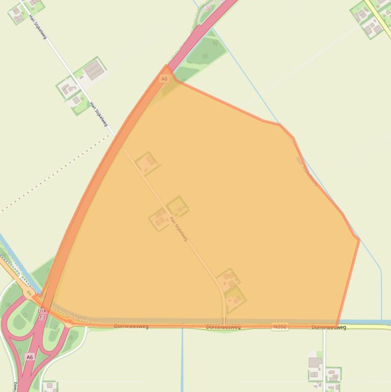 Kaart van postcodegebied 8308PE.