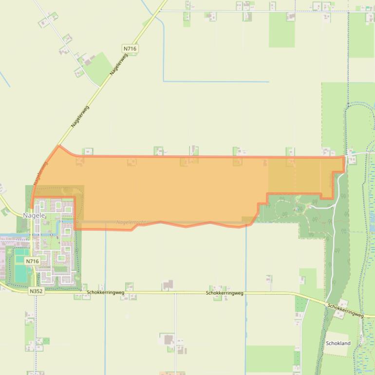 Kaart van postcodegebied 8308PK.