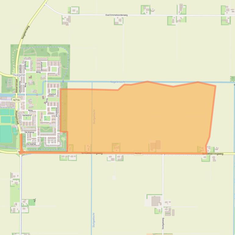 Kaart van postcodegebied 8308PP.