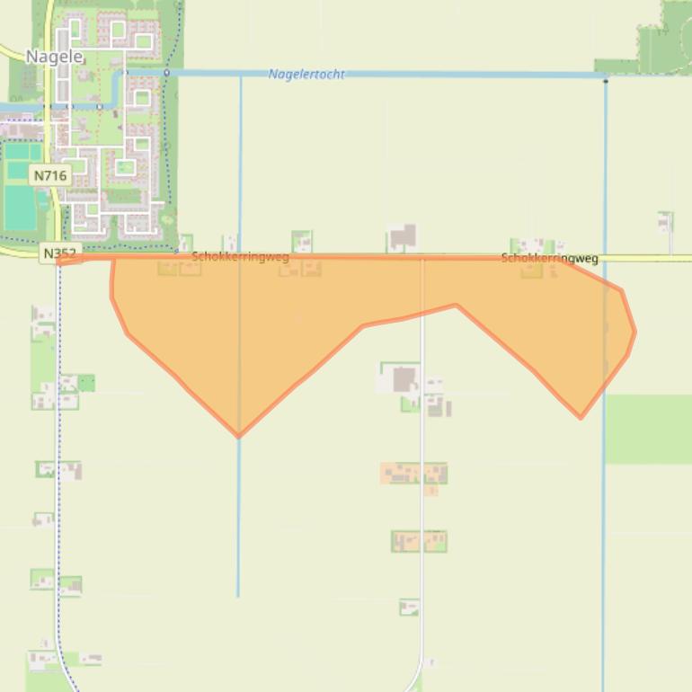 Kaart van postcodegebied 8308PS.