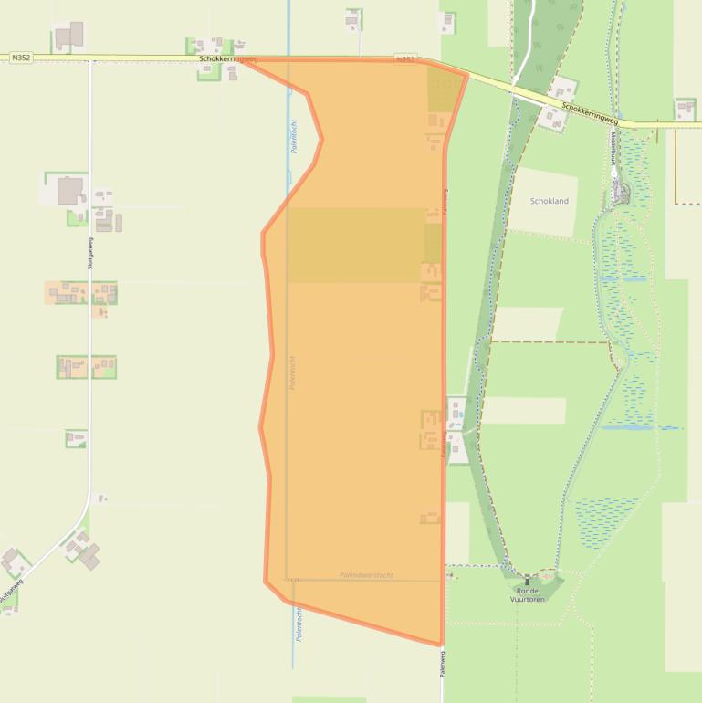 Kaart van postcodegebied 8308PT.