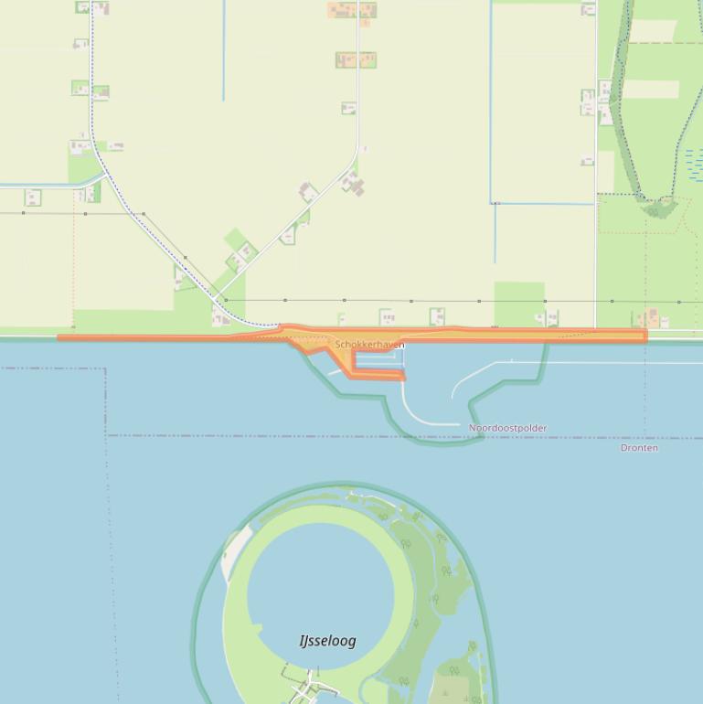 Kaart van postcodegebied 8308PX.