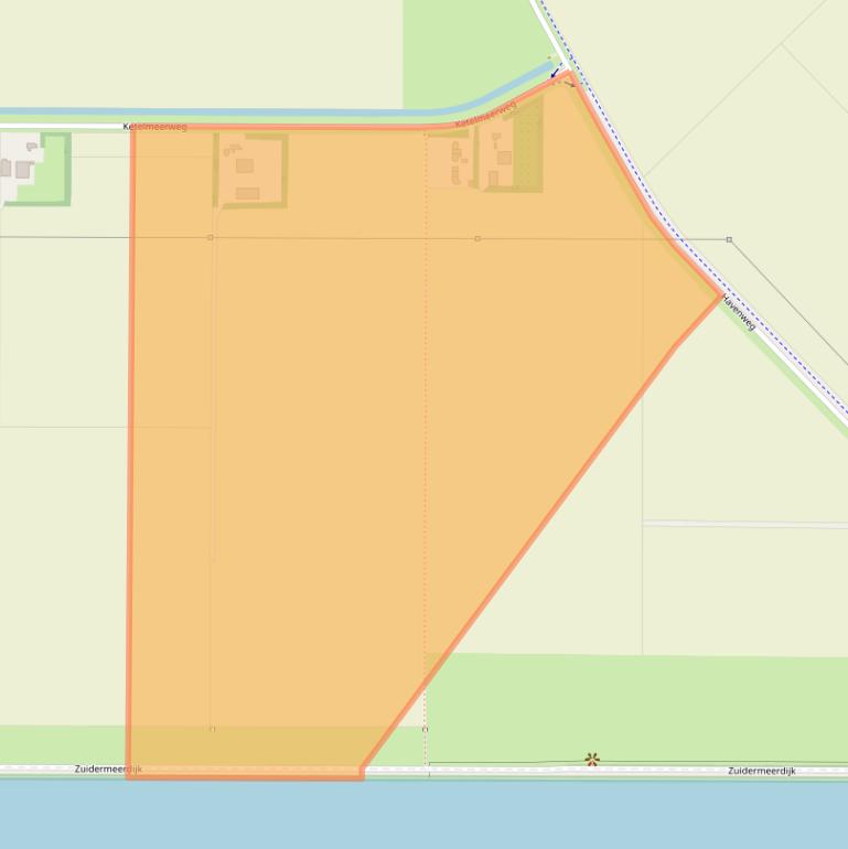 Kaart van postcodegebied 8308RA.