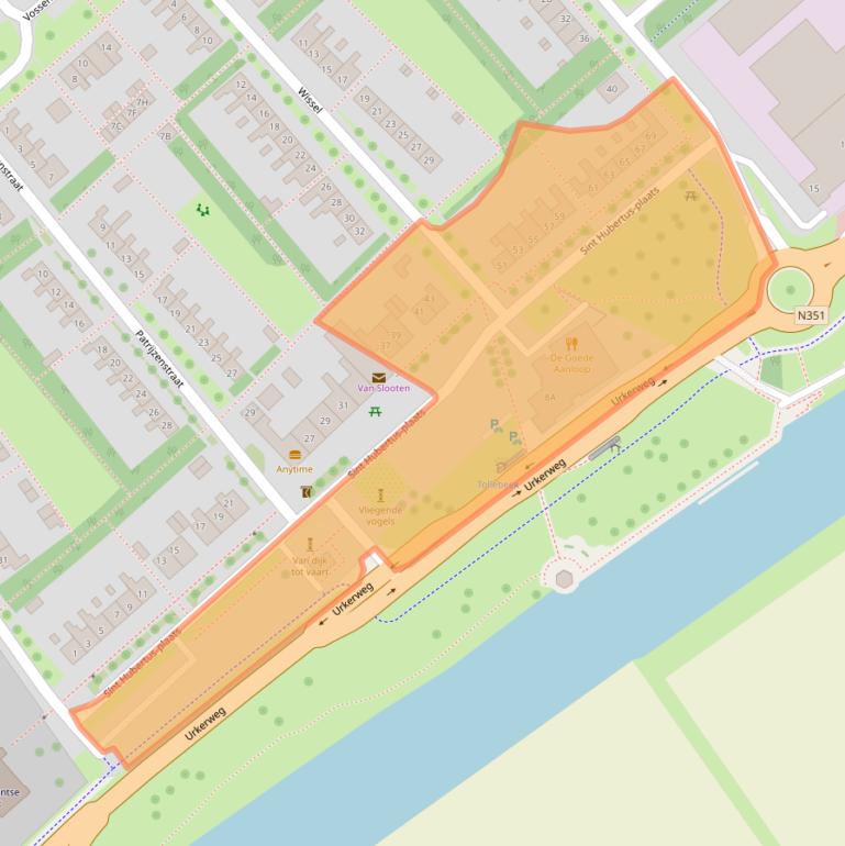 Kaart van postcodegebied 8309AB.