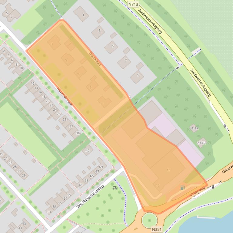 Kaart van postcodegebied 8309AC.
