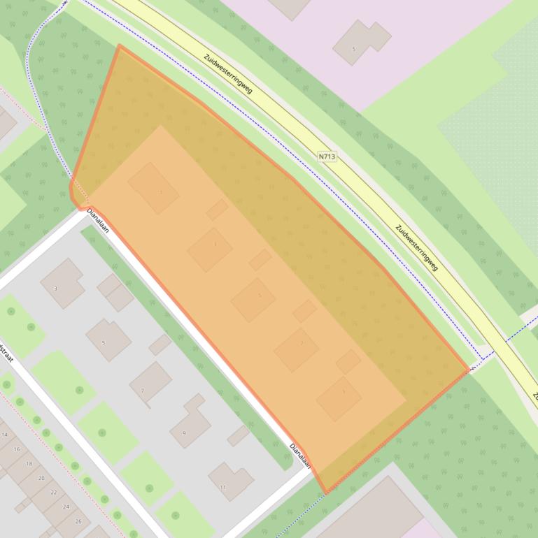 Kaart van postcodegebied 8309AE.