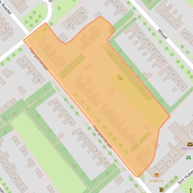 Kaart van postcodegebied 8309AL.