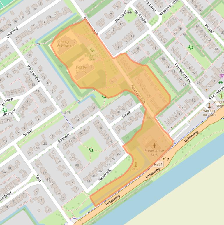 Kaart van postcodegebied 8309AM.