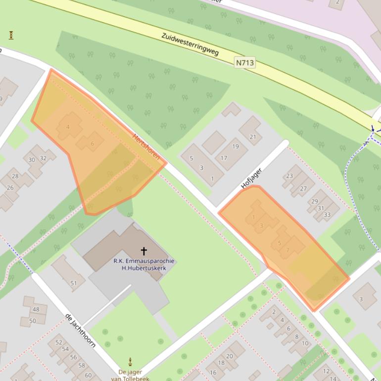 Kaart van postcodegebied 8309BB.