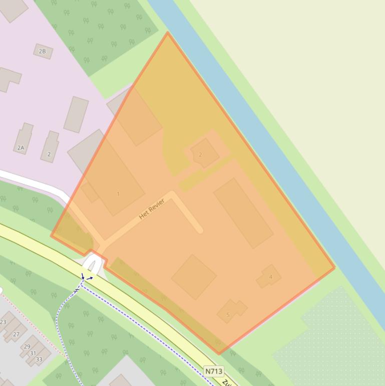 Kaart van postcodegebied 8309BE.