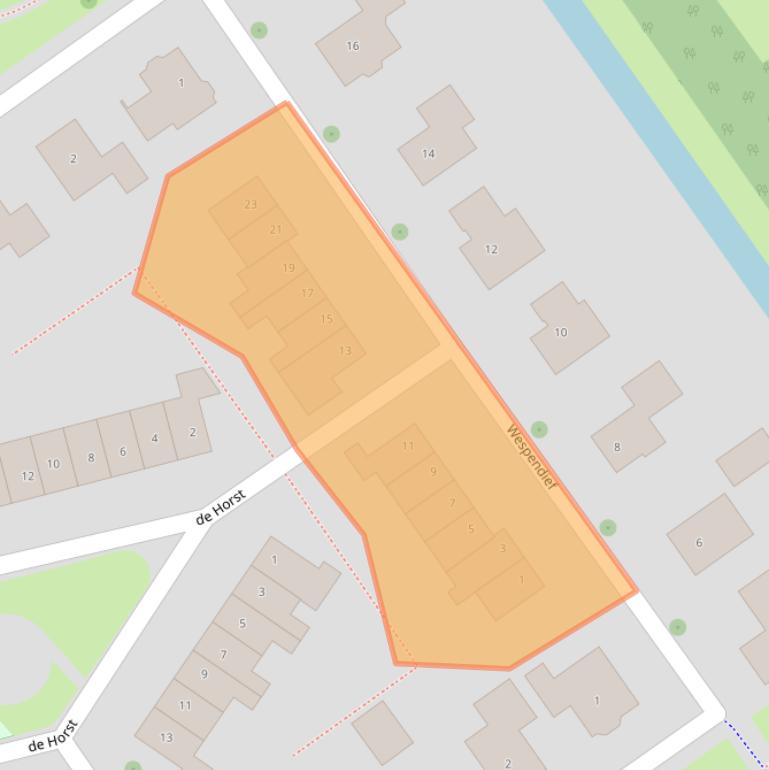 Kaart van postcodegebied 8309CG.