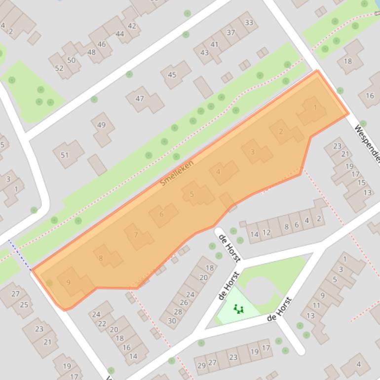 Kaart van postcodegebied 8309CH.