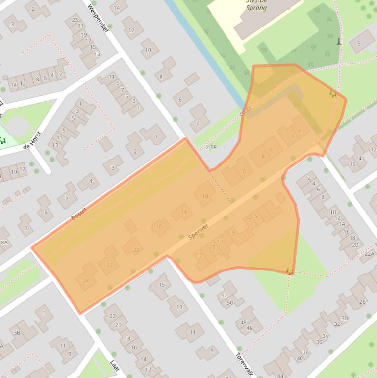 Kaart van postcodegebied 8309CM.