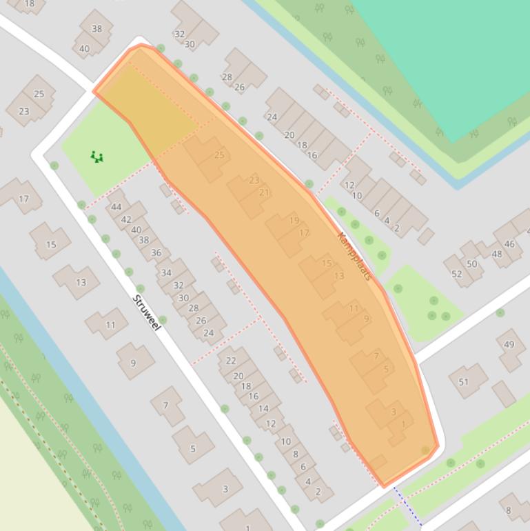 Kaart van postcodegebied 8309CV.