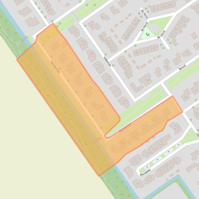 Kaart van postcodegebied 8309DA.