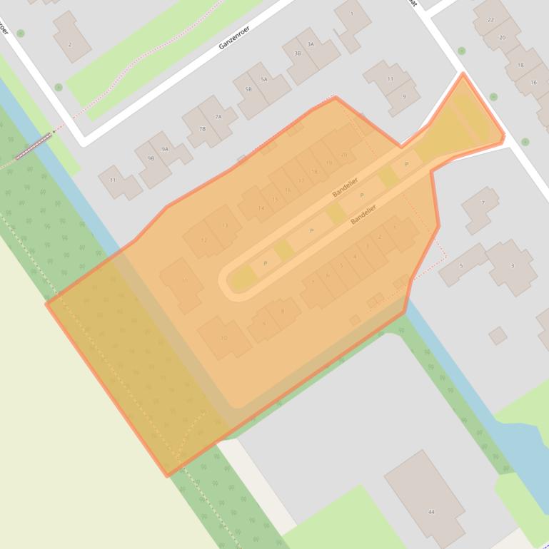 Kaart van postcodegebied 8309DB.