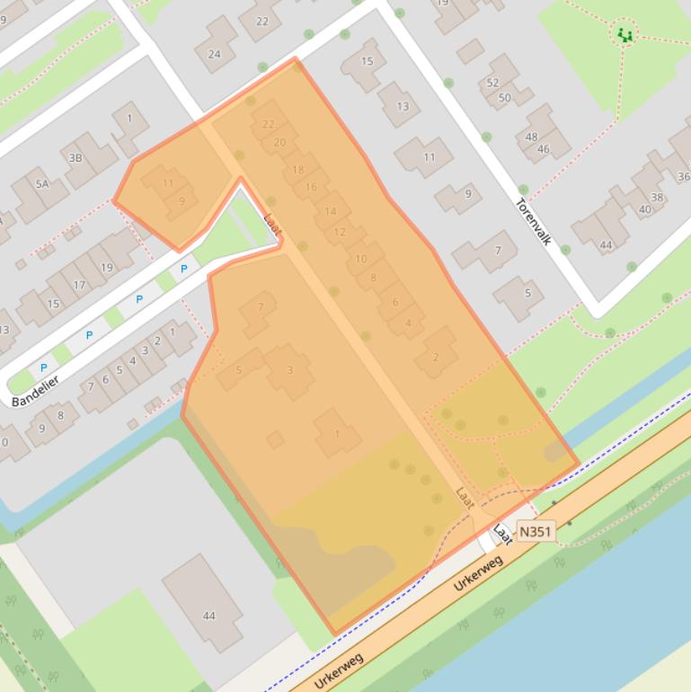 Kaart van postcodegebied 8309DC.