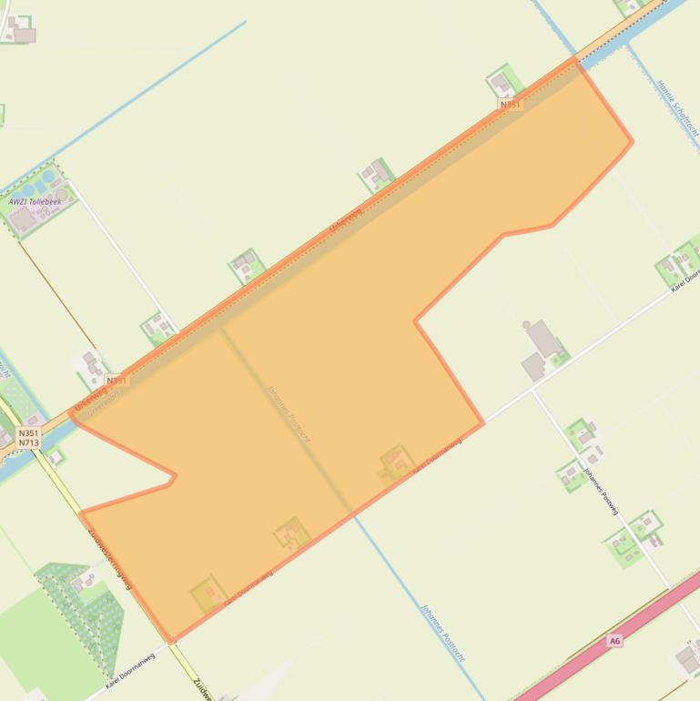 Kaart van postcodegebied 8309PB.